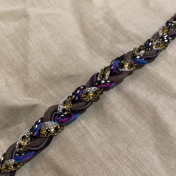 Beaded and fabric choker - Picture 2 of 3